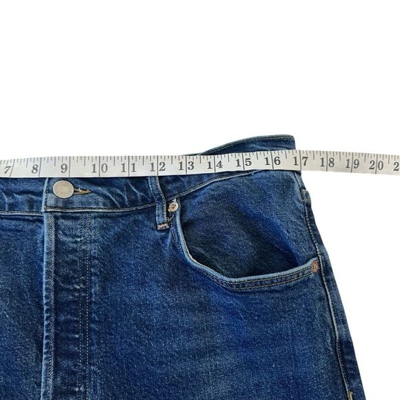 AGOLDE Riley Long Blue Denim Slim Fit Ankle Jeans, 32 - Picture 7 of 11